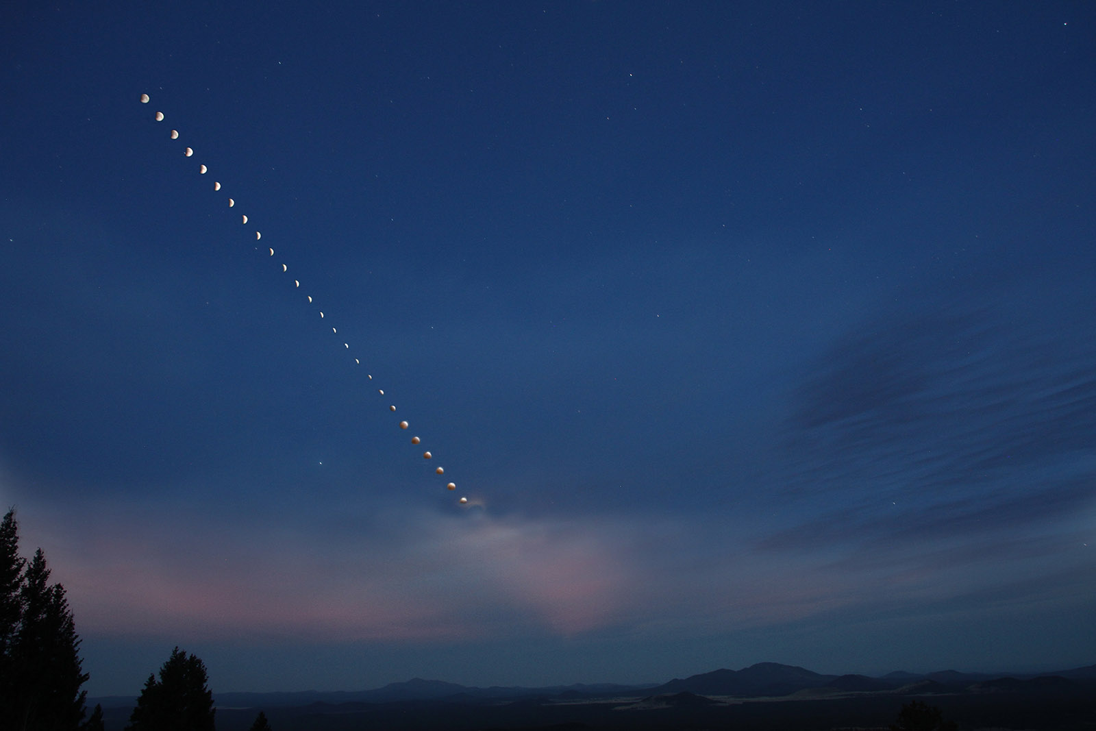 Super Moon Lunar Eclpise near Flagstaff AZ